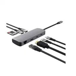 Falabella Adaptador Multipuerto Usb - C 8 en 1 (Hdmi, de red, lector de tarjetas, USB-C y USB) oferta