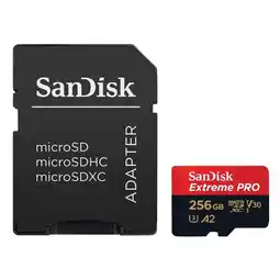 Falabella Memoria Micro SD 256GB Extreme PRO 200MBs A2 V30 U3 4K UHD GoPro Drone + Adaptador SD oferta