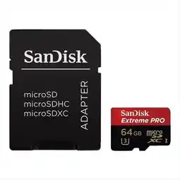 Falabella Memoria Micro SD 64GB Extreme PRO 200MBs A2 V30 U3 4K UHD GoPro Drone + Adaptador SD oferta