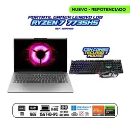 Falabella PORTATIL GAMER LOQ RYZEN 7 7735HS RTX 4050 16 FHD 144HZ 16GB RAM 1TB SSD + TECLADO Y MOUSE oferta