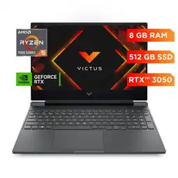 Falabella Portátil Victus Gaming 15-FB3032LA AMD Ryzen 5 7535HS 8GB RAM 512GB SSD RTX 3050 Windows 11 Home oferta