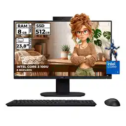 Falabella TODO EN UNO INTEL CORE 3-100U 8GB RAM 512GB SSD 24 FHD oferta