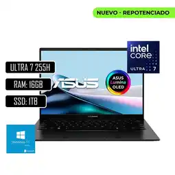 Falabella PORTATIL ZENBOOK INTEL CORE ULTRA 7 255H - RAM 16GB LPDDR5X - 1TB SSD - 14 OLED - WIN11 oferta