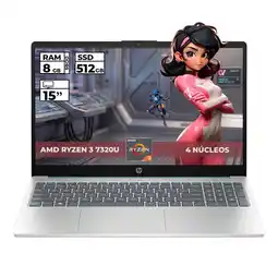 Falabella PORTATIL AMD RYZEN 3-7320U 8GB RAM 512GB SSD 15 FHD oferta