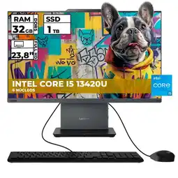 Falabella TODO EN UNO AIO THINKCENTRE NEO 50A 24 GEN 5 INTEL CORE I5 13420U 32GB 1TB 23.8 FHD GRIS LUNA oferta