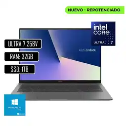 Falabella PORTATIL ZENBOOK S14 INTEL CORE ULTRA 7 258V - RAM 32GB LPDDR5X - 1TB SSD - 14 OLED TOUCH oferta