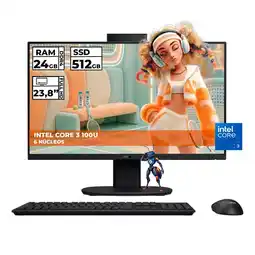 Falabella TODO EN UNO INTEL CORE 3-100U 24GB RAM 512GB SSD 24 FHD oferta