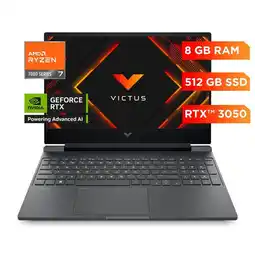 Falabella Portátil Victus Gaming 15-fb3019la AMD Ryzen 7 RTX 3050 8GB RAM 512GB SSD 15.6 HD FreeDOS oferta