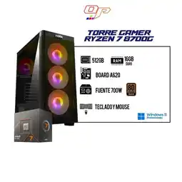 Falabella PC GAMER RYZEN 7 8700G / RAM 16GB / SSD 512GB / A620/ CHASIS 4FANS / 700W BRONCE oferta