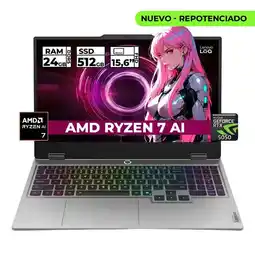 Falabella PORTATIL GAMER LOQ RYZEN 7-250 24GB RAM 512GB SSD RTX 5050 15.6'' FHD WINDOWS 11 HOME oferta