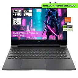 Falabella PORTATIL GAMER VICTUS RYZEN 7-7445HS RTX 3050 32GB 1TB SSD FHD 15.6'' oferta