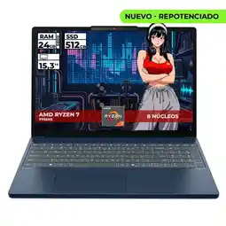 Falabella PORTATIL AMD RYZEN 7-7735HS 24GB RAM 512GB SSD 15 WUXGA COSMIC BLUE oferta