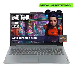 Falabella PORTATIL 15AMN8 RYZEN 3-30 16GB RAM 512GB SSD 15 FHD oferta