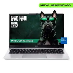 Falabella PORTATIL ASPIRE INTEL CORE 3-N355 16GB RAM 512GB SSD 15 FHD oferta