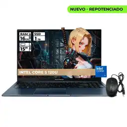 Falabella PORTATIL INTEL CORE 5-120U 16GB RAM 1TB SSD 15 FHD + MOUSE ORIGINAL oferta