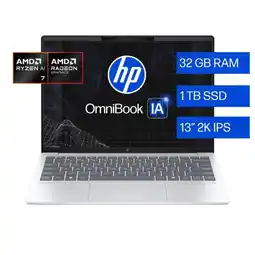 Falabella Laptop OmniBook 7 Aero AI 13-bg1074la,AMD Ryzen AI 7 oferta