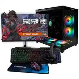 Falabella PC GAMER RYZEN 7-5700G REFRIGERACION LIQUIDA 16GB RAM 500GB SSD MONITOR 24 + PERIFERICOS oferta