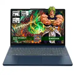 Falabella PORTATIL AMD RYZEN 7-7735HS 8GB RAM 512GB SSD 15 WUXGA COSMIC BLUE oferta