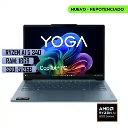 Falabella YOGA 7 2 EN 1 RYZEN AI 5 340 - RAM 16GB LPDDR5X - SSD 512GB - PANT 14 TOUCH - WIN11 oferta