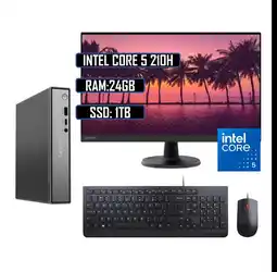 Falabella PC TINY THINKCENTRE INTEL CORE 5 210H - RAM 24GB DDR5 - SSD 1TB - MONITOR 23.8 WIN11 PRO oferta