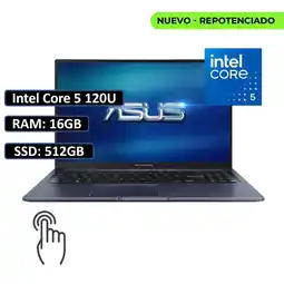 Falabella PORTATIL VIVOBOOK INTEL CORE 5 120U/RAM 16GB DDR4/ SSD 512GB/ WIN11 HOME/ 15,6 TOUCH oferta