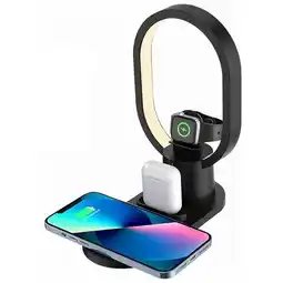 Falabella Soporte Base Carga Inalambrica 4 En 1 Para Celular Reloj y Audifonos oferta