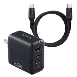Falabella Cargador De Pared Gan 65w 2 en 1 Con Cable USB-C de 2M, 100W oferta