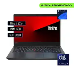 Falabella PORTATIL THINKPAD E14 INTEL CORE ULTRA 7 255H/ RAM 16GB DDR5/ 512GB M.2/ WIN11 PRO oferta