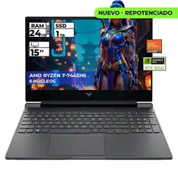 Falabella PORTATIL GAMER VICTUS RYZEN 7-7445HS RTX 3050 24GB 1TB SSD FHD 15.6'' oferta
