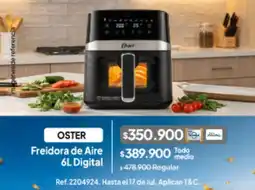 Jumbo Oster - freidora de aire 6l digital oferta