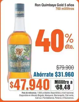 Alkosto Gold - ron 5 años oferta