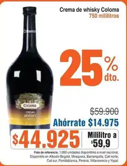 Alkosto Coloma - crema de whisky oferta