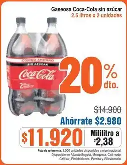 Alkosto Coca cola - gaseosa sin az uevo oferta