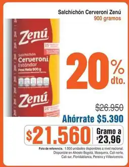 Alkosto Nacional - salchichón cerveroni estándar oferta