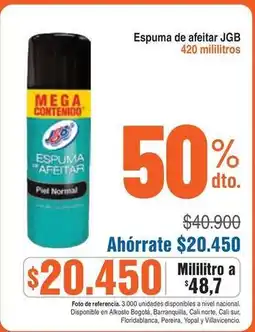 Alkosto Jgb - espuma de afeitar oferta