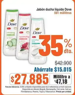 Alkosto Dove - jabón ducha líquido oferta
