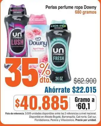 Alkosto Downy - perlas perfume ropa oferta