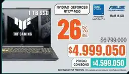 Alkosto Asus - gamer tuf fx507vu oferta