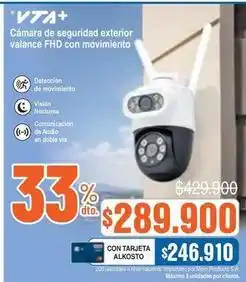 Alkosto Vta - cámara de seguridad exterior valance fhd con movimiento oferta