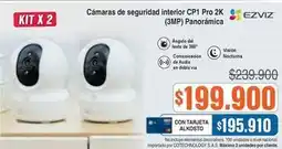 Alkosto Angulo - cámaras de seguridad interior cp1 pro 2k (3mp) panorámica oferta