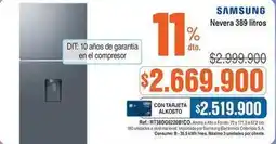 Alkosto Samsung - nevera 389 litros oferta