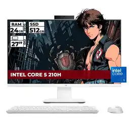 Falabella TODO EN UNO INTEL CORE 5-210H 24GB RAM 512GB SSD 24 FHD SANDTONE WHITE oferta