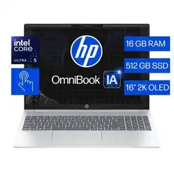 Falabella Laptop OmniBook 5 AI 16-af1052la, Intel Core Ultra 5, 16 GB RAM oferta