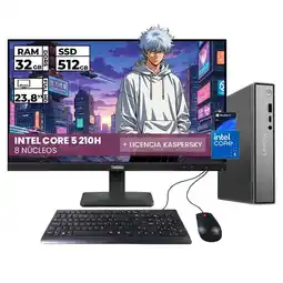 Falabella MINI PC INTEL CORE 5 210H 32GB RAM 512GB SSD WINDOWS 11 PRO 24'' FHD oferta