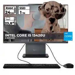 Falabella TODO EN UNO AIO THINKCENTRE NEO 50A 24 GEN 5 INTEL CORE I5 13420U 24GB 1TB 23.8 FHD GRIS LUNA oferta