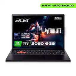 Falabella Portátil Gamer Nitro Lite 16″ - Intel Core 5 - 16GB DDR5 - 512GB SSD - RTX3050 6GB Negro oferta