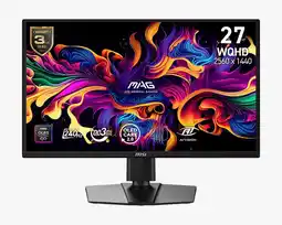 Falabella MONITOR GAMER MAG 272QP 26.5 2K QD-OLED 240HZ - 0.03MS G-SYNC Y FREESYNC sRGB 138% oferta