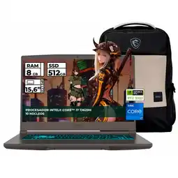 Falabella PORTÁTIL GAMER THIN 15 CORE I7 13620H RTX 3050 8GB 512GB SSD 15.6" 144HZ oferta