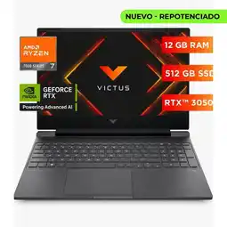 Falabella PORTATIL VICTUS RYZEN 7 7445HS - 15,6" FHD 144HZ- RTX 3050 GDDR6 6GB - RAM 12GB - SSD 512GB oferta