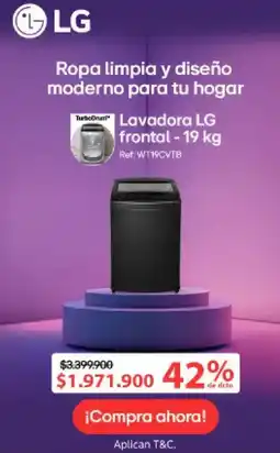 Alkosto Lg ropa limpia y diseño moderno para tu hogar oferta